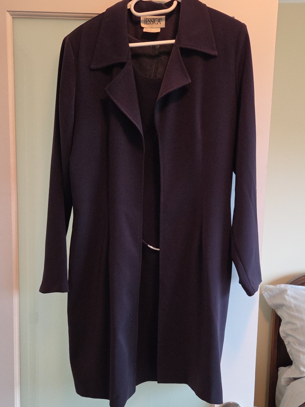 Jessica Women's Dark Navy Mini Dress Coat Size 14